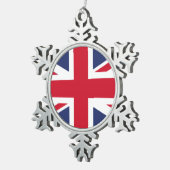 王国統一された国旗 スノーフレークピューターオーナメント (右)