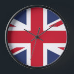 王国統一された国旗 壁時計<br><div class="desc">王国の国旗統一されたはユニオン・ジャック、ユニオン・フラグとしても知られている。この旗はセント・パトリックの十字架（アイルランドの守護聖人）に白い刃を付けたセント・ジョージの赤い十字架（スコットランドの守護聖人）で構成され、セント・アンドリューのサルタイヤ（スコットランドの守護聖人）に重ねられる</div>