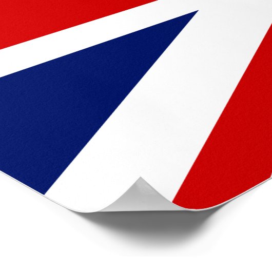 王国赤白黒十字統一された旗 ポスター (角)