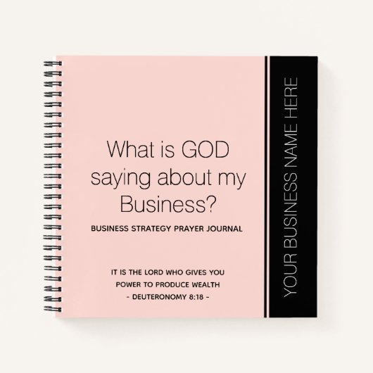 王国起業家のためのビジネス祈りの日記 ノートブック (正面)