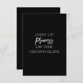 王女か王冠を上げスリップまたは滑ることる サンキューカード (正面/裏面)