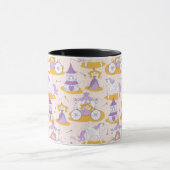 王女が付いているパターン マグカップ (中央)