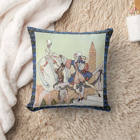 王女で飛んでいる衝撃を受けたカイニールセン王子 クッション (ブランケット)