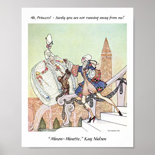 王女で飛んでいる衝撃を受けたカイニールセン王子 ポスター (正面)