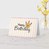 王女のためのバースデー・カード カード (黄色い花)