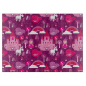 王女の城およびユニコーンの虹 カッティングボード (正面)