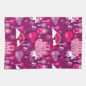 王女の城およびユニコーンの虹 キッチンタオル (横)