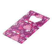 王女の城およびユニコーンの虹 クレジットカード栓抜き (正面アングル)