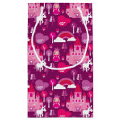 王女の城およびユニコーンの虹 スモールペーパーバッグ (裏面)