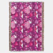 王女の城およびユニコーンの虹 スローブランケット (正面縦)