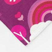 王女の城およびユニコーンの虹 フリースブランケット (角)