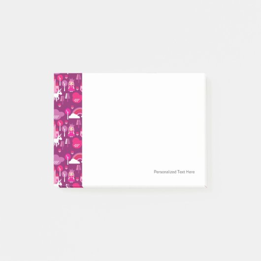 王女の城およびユニコーンの虹 ポストイット (正面)