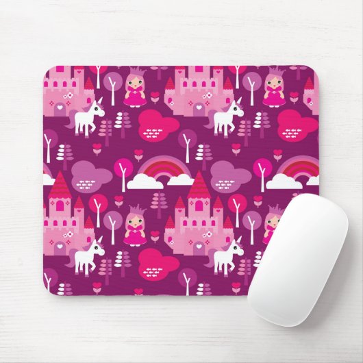 王女の城およびユニコーンの虹 マウスパッド (マウス)
