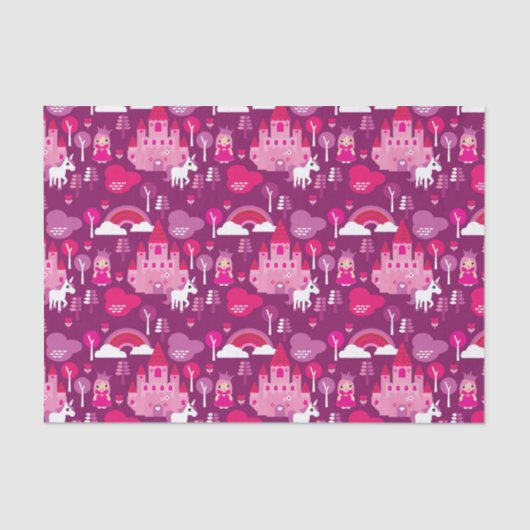 王女の城およびユニコーンの虹 薄葉紙 (正面)