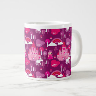 王女の城と一角の虹 ジャンボコーヒーマグカップ