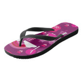 王女の城と一角の虹 ビーチサンダル (アングル)