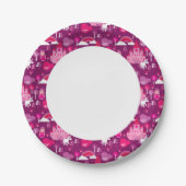 王女の城と一角の虹 ペーパープレート (正面)