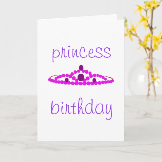 王女の誕生日 カード (黄色い花)