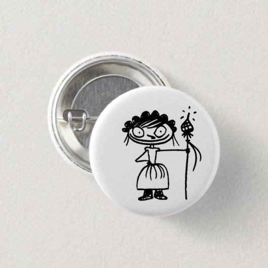 王女の鶏の歯 缶バッジ (正面&裏面)