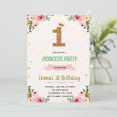 王女の1歳の誕生日招待状 招待状 (スタンド正面)