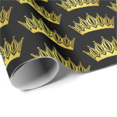 王女クール王冠タイルパーティー ラッピングペーパー (ロールコーナー)