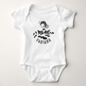 王女走ベビーTシャツ ベビーボディスーツ (正面)