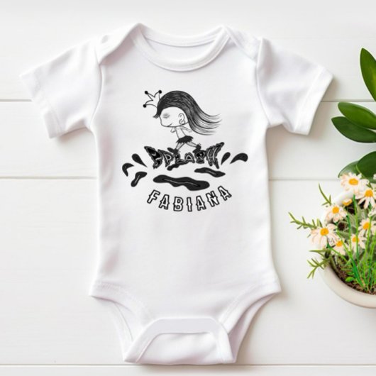 王女走ベビーTシャツ ベビーボディスーツ