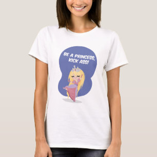 王女、蹴りのろばがあって下さい! -細い肩ひも Tシャツ