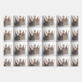 王妃に合わせた王冠の包装紙 ラッピングペーパーシート (正面3)