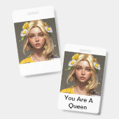 王妃を求める バッジ (正面＆裏面)