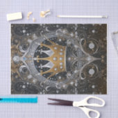 王妃素晴らしい金ゴールドとシルバー 薄葉紙 (クラフト)