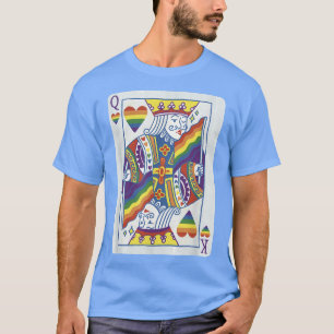 王妃 – LGBTQおもしろいトランプのポーカーカード Tシャツ