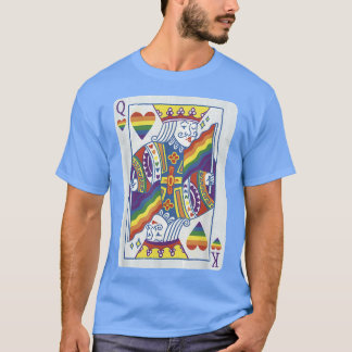 王妃 – LGBTQおもしろいトランプのポーカーカード Tシャツ