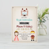 王子および王女の誕生日のパーティの招待状 招待状 (スタンド正面)