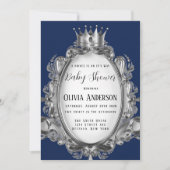 王子が海軍の銀の赤ちゃんシャワーを浴びる 招待状 (正面)