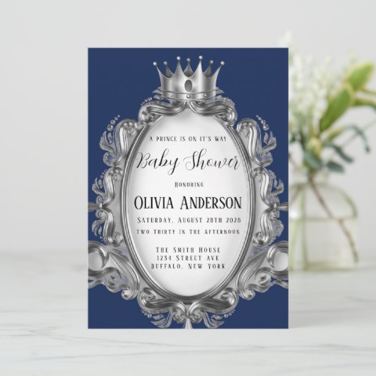 王子が海軍の銀の赤ちゃんシャワーを浴びる 招待状 (スタンド正面)
