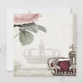 王子とプリンセスエスニックツインベビーシャワー 招待状 (裏面)