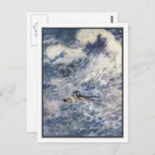 王子と人魚は、エドモンド・ダラック作 ポストカード (正面/裏面)