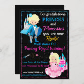 王子と王女のロイヤルトレーニング証明書 招待状 (正面/裏面)