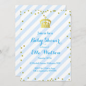王子のベビーシャワー招待状 招待状 (正面/裏面)
