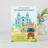 王子の男の子の誕生日パーティー 招待状 (スタンド正面)