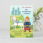 王子の男の子の誕生日パーティー 招待状 (スタンド正面)