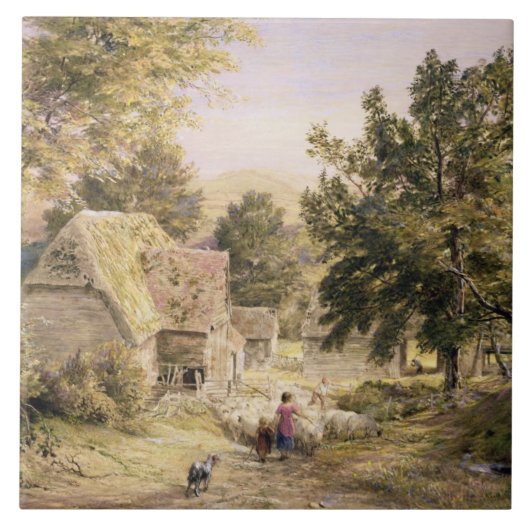 王子の近くのRisborough、1845/6農場構内(w/c タイル (正面)