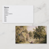 王子の近くのRisborough、1845/6農場構内(w/c 名刺 (正面/裏面)