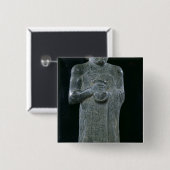 王子のGudea、紀元前のc.2150彫像 缶バッジ (正面&裏面)