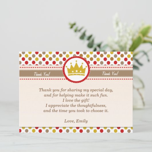 王子サンキューカードの赤の金ゴールド サンキューカード (スタンド正面)