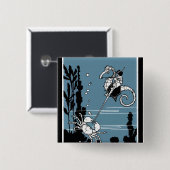 王子及びタツノオトシゴ 缶バッジ (正面&裏面)