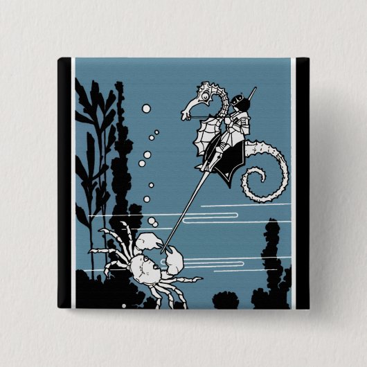 王子及びタツノオトシゴ 缶バッジ (正面)