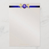 王子及びプリンセスの青い宝石の頂上の結婚式メニュー メニュー (裏面)