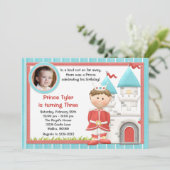 王子子供の誕生日のパーティの招待状 招待状 (スタンド正面)